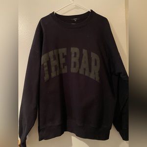 “THE BAR” Black Oversized Sweatshirt